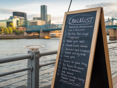 Step-by-step checklist to organise a private anniversary dinner by the ouse with local suppliers